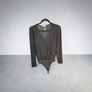 Lush Charcoal Wrap Bodysuit